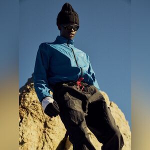 District vision Theo full zip shell jacket in glacier blue • Large